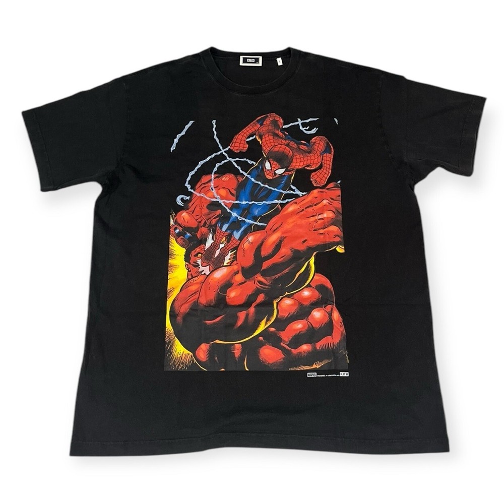 Kith Marvel Spider-Man Red Hulk Vintage Tee Mens Size XL
