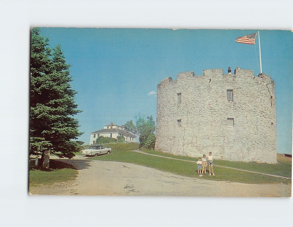 Postcard Fort William Henry Pemaquid Beach Maine USA