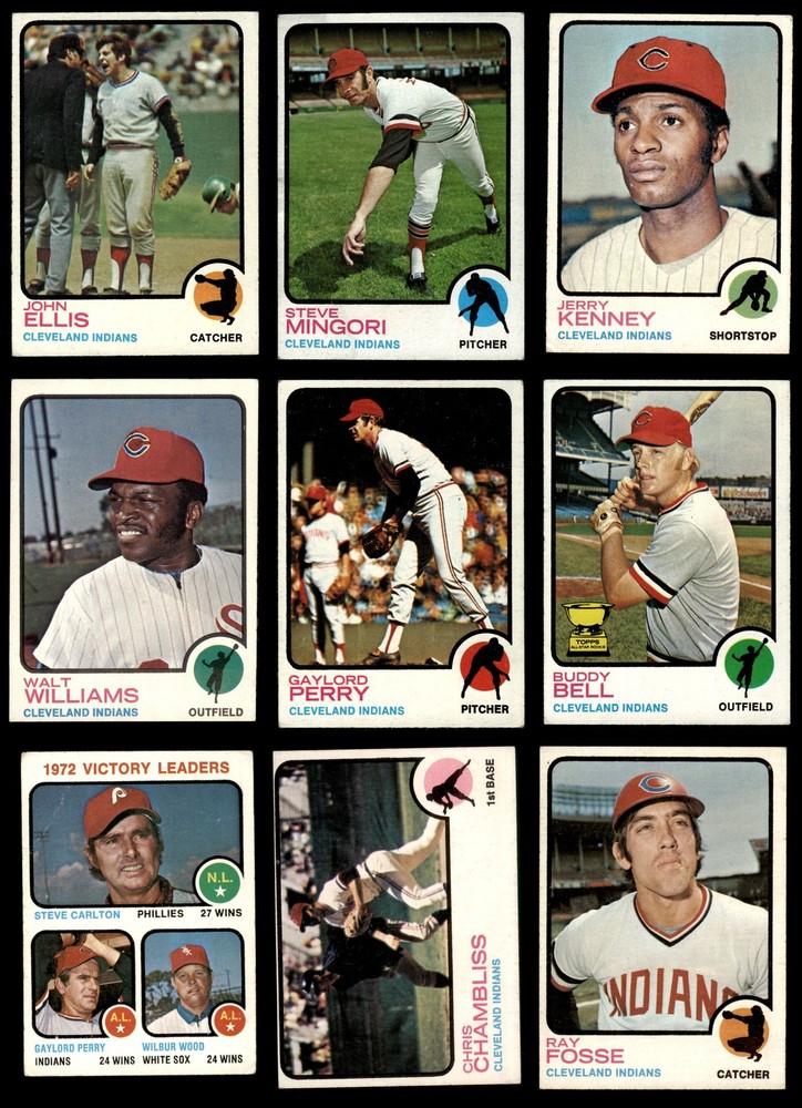 1973 Topps Cleveland Indians Near Team Set 3.5 - VG+ 7172724 (15 / 33 cards)