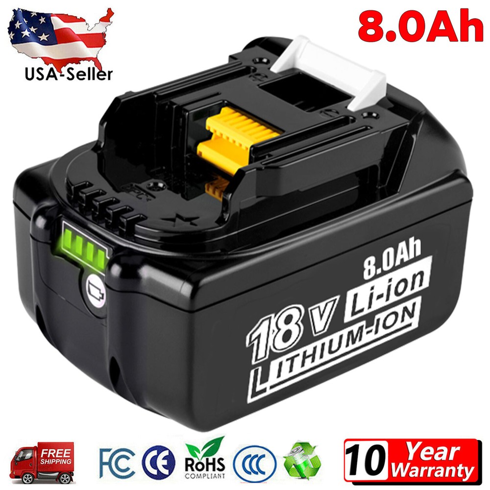 8Ah Makita 18V LXT BL1860B BL1830 Li-Ion Power Tool Battery