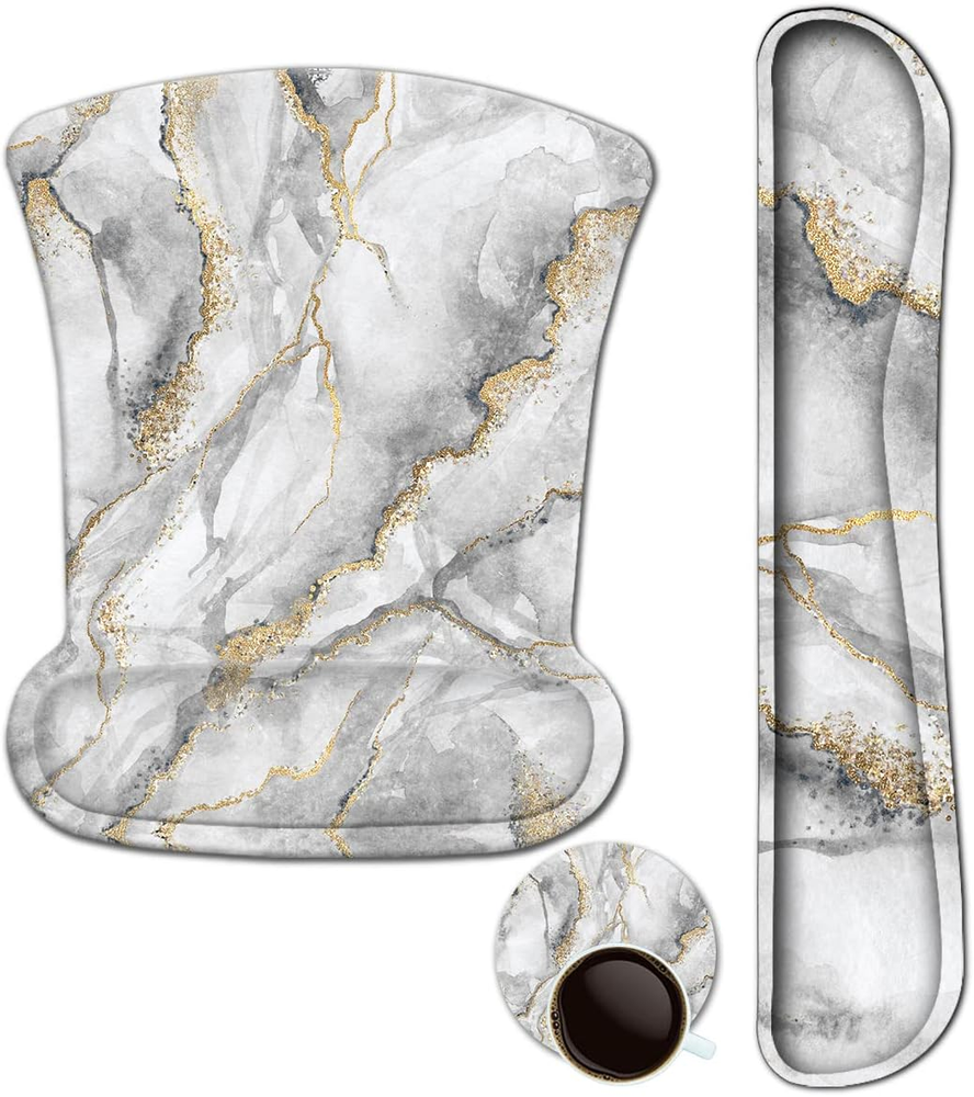 Ergonomic Keyboard Wrist Rest and Mouse Pad with Durable Wrist Support for Comfort