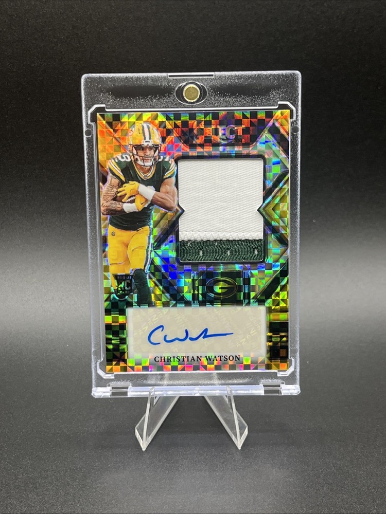 2022 Panini Select - Jumbo Rookie Relic Auto Christian Watson Gold Prizm /10 🔥