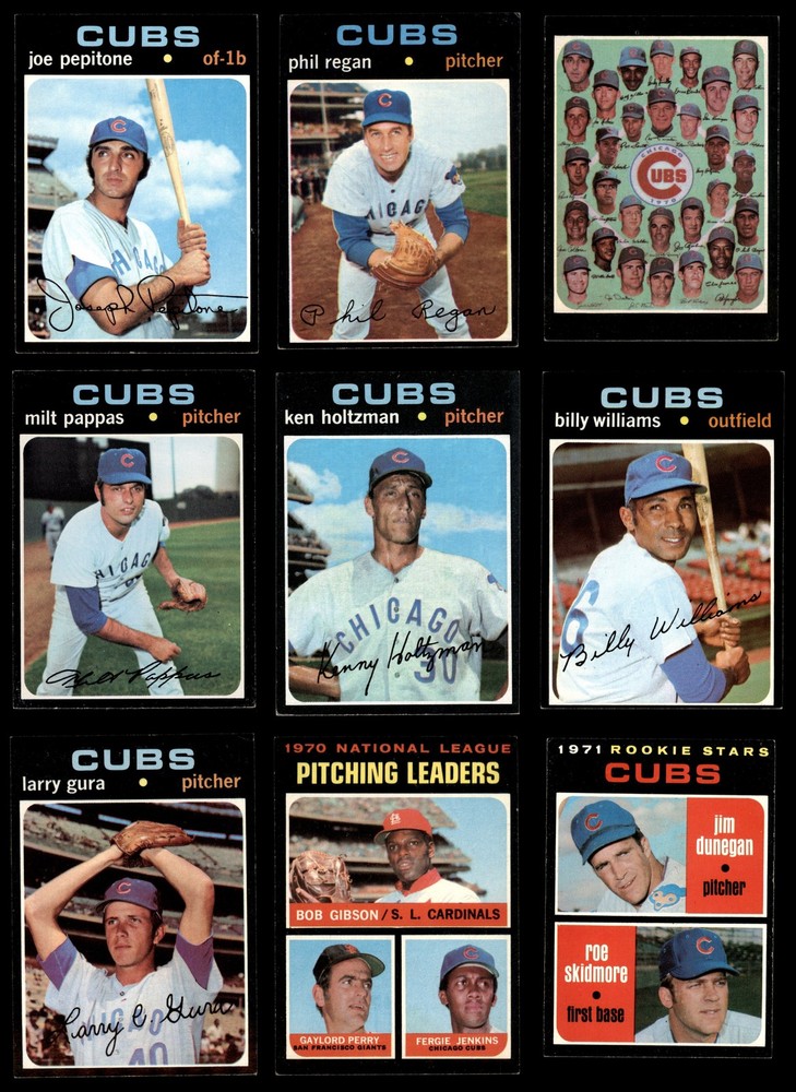 1971 Topps Chicago Cubs Near Team Set 5 - EX 7210346 (16 / 34 cards)