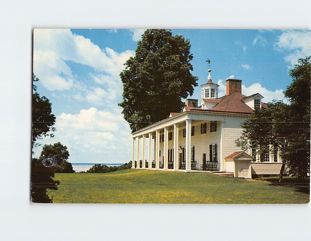 Postcard East Front Mount Vernon Virginia USA North America