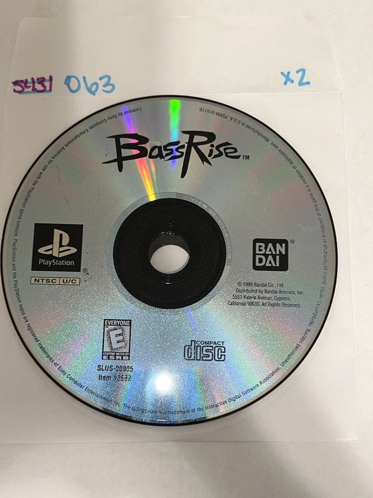 Bass Rise - Sony PS1 Playstation 1 Disc only NO TRACKING 063