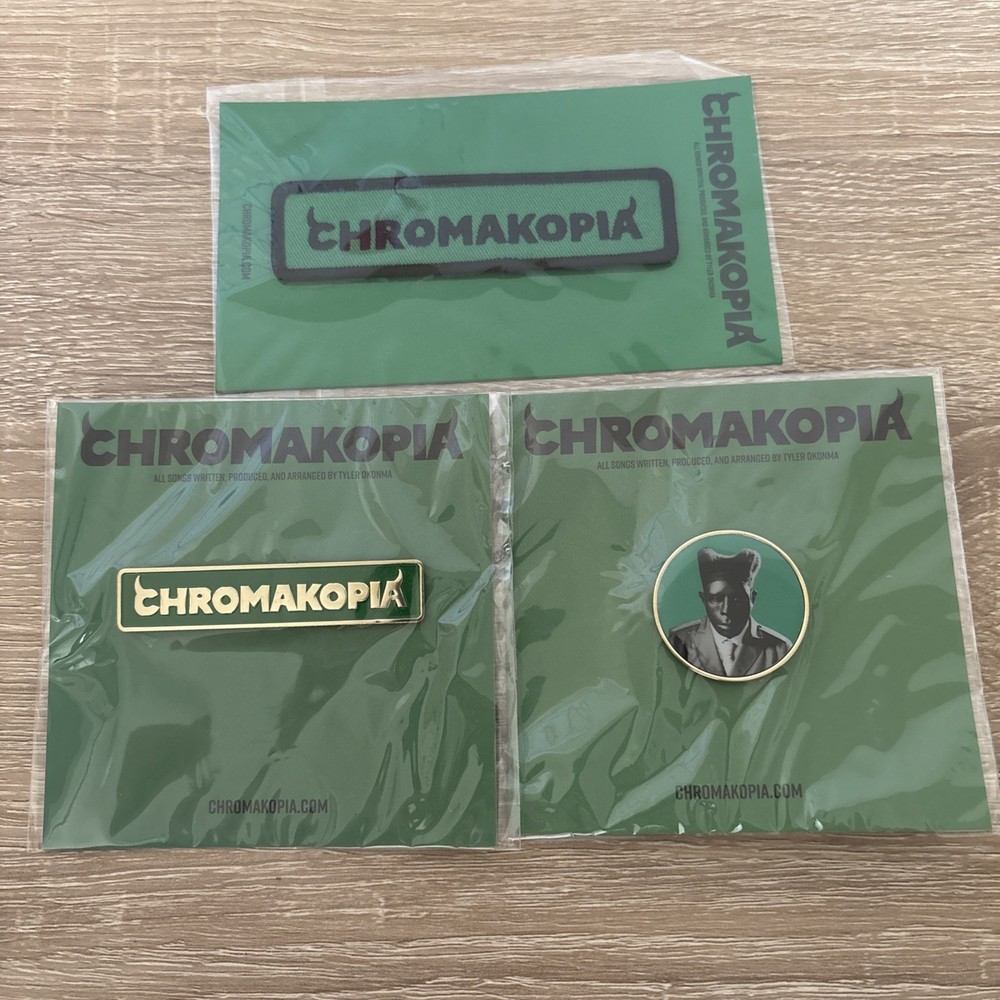 Tyler The Creator Chromakopia 2025 Tour Merch VIP Pins Badge Swag