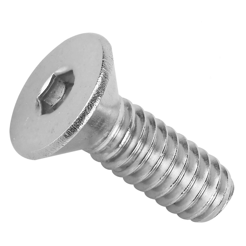 KINJOEK 100-Pack 1/4-20 x 3/4 Inch Flat Head Allen Hex Cap Screws