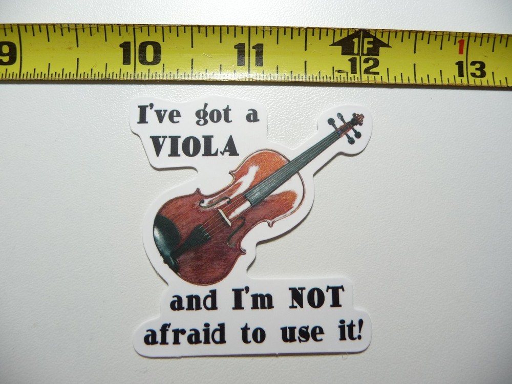 Viola Fan Music Decal Sticker for Band Concert Hall Musical Lovers