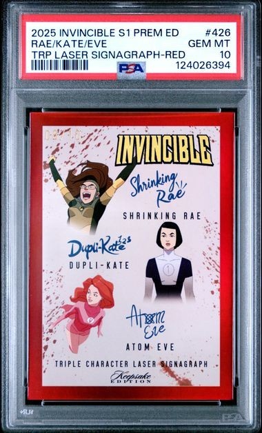2025 INVINCIBLE  /10 SIGNAGRAPH RED INVINCIBLE Atom Eve Duplikate PSA 10 Mint