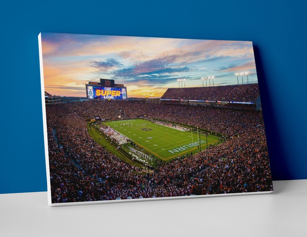 Auburn Football Stadium Poster or Canvas - Auburn Tigers Football Field Wall Art