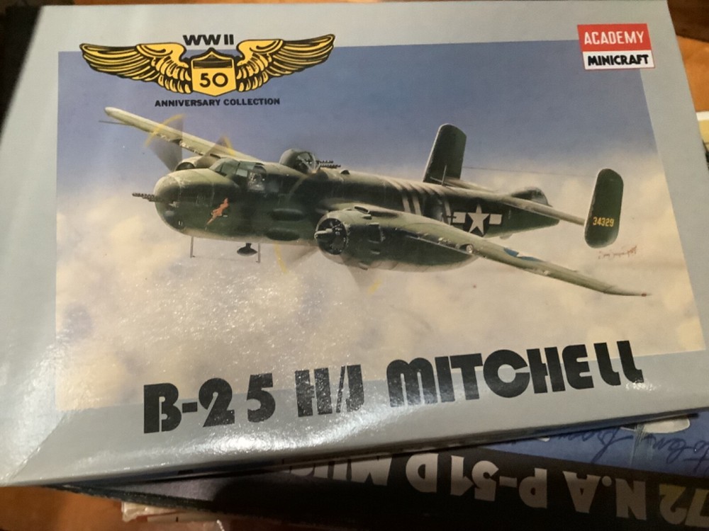 Vintage model kit academy of mini craft B – 25H/J Mitchell airplane-image