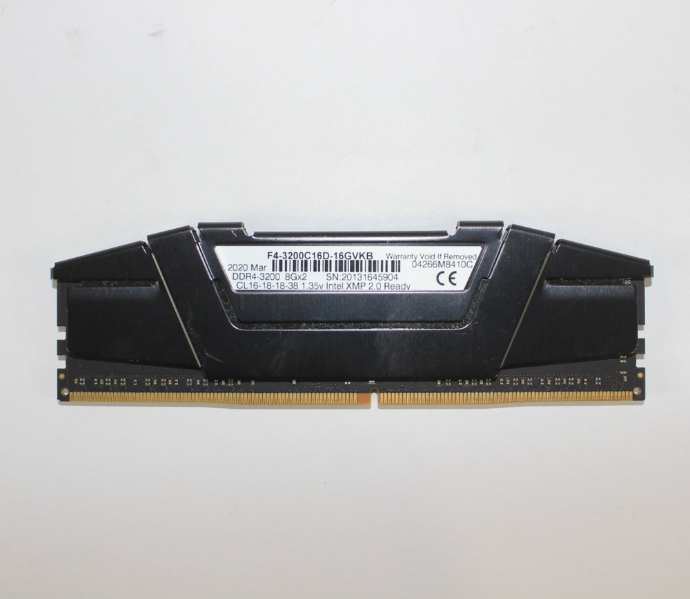 G.Skill Ripjaws V F4-3200C16D-16GVKB 8GB (1x8GB) DDR4 Desktop RAM 3200MHz