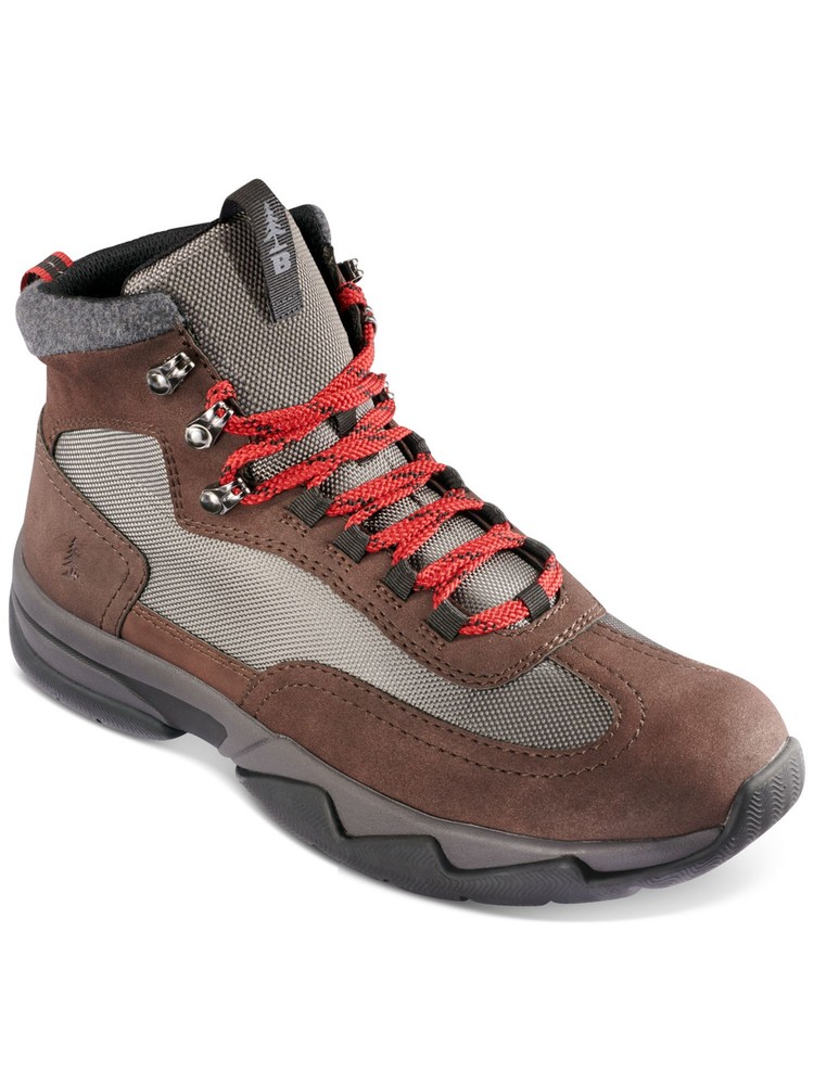 BASS OUTDOOR Mens Brown Field Alpine 2 Round Toe Wedge Hiking Boots 7.5