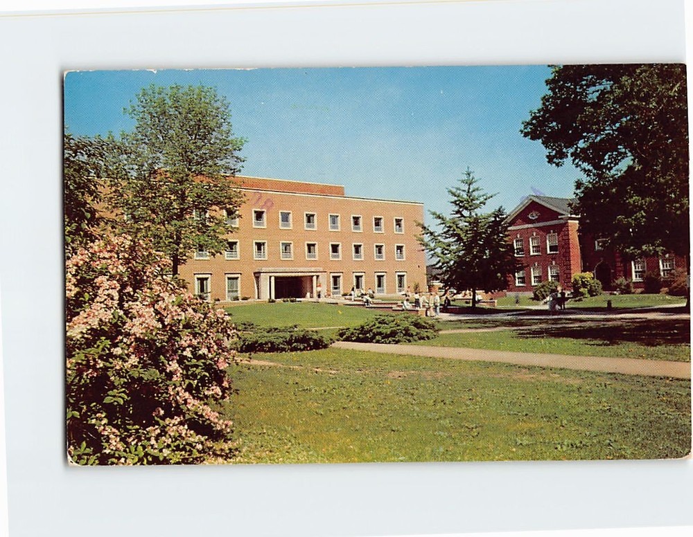 Postcard Roy O West Library De Pauw University Greencastle Indiana