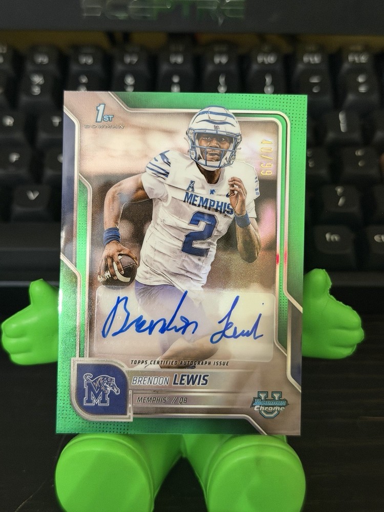 2025 Bowman U Chrome Brendon Lewis Green 1st Auto /99