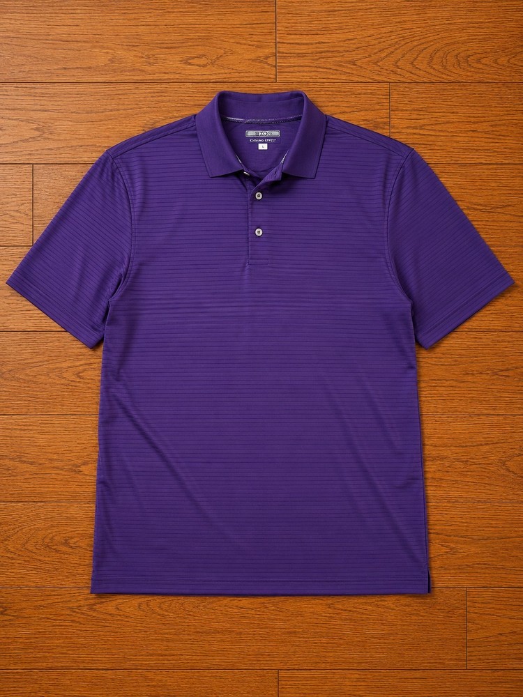 Heritage Cool Polo Shirt Men's XL Purple Performance Golf Short Sleeve