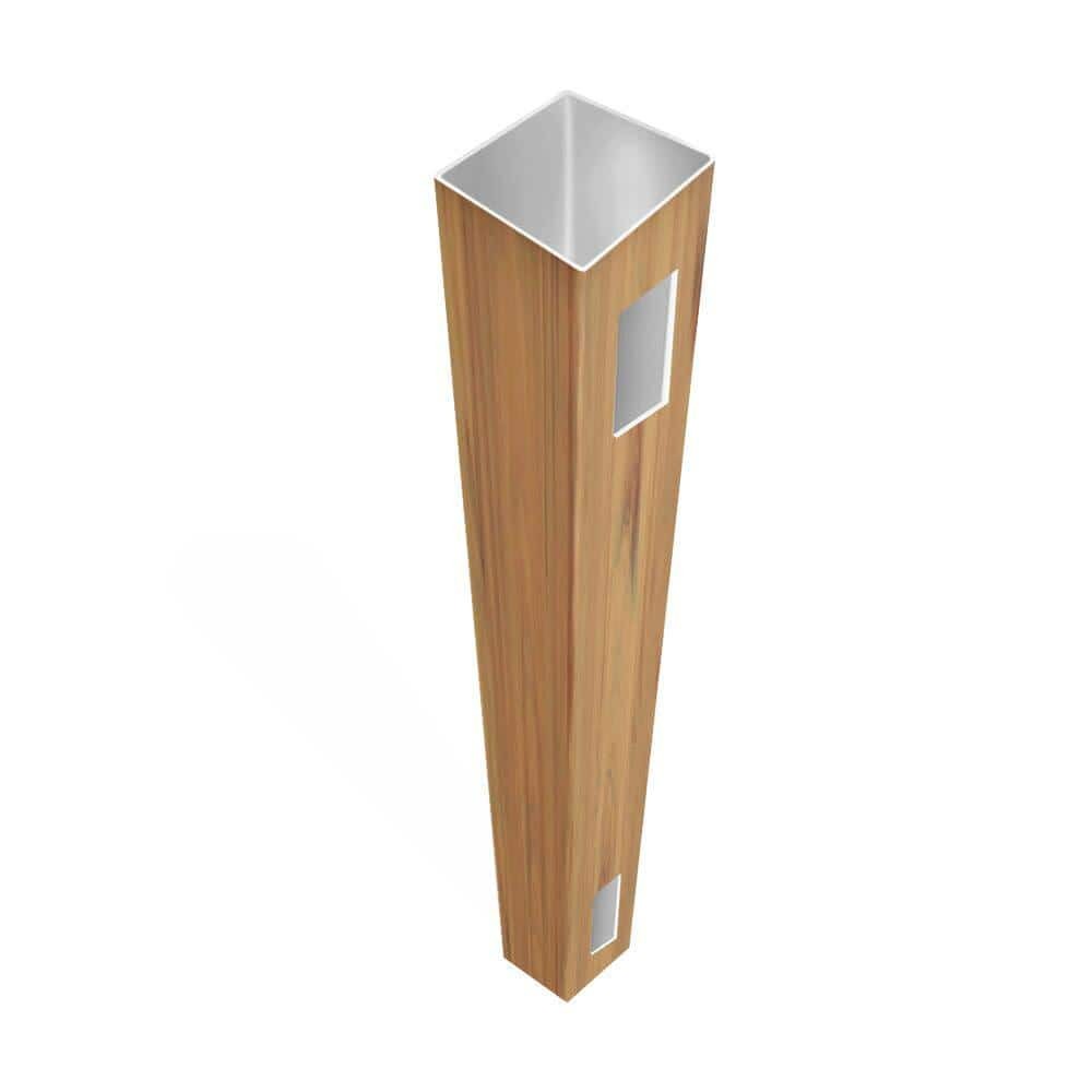 Linden 5x5x9 Ft Cypress Vinyl Fence End Post in Classic Style
