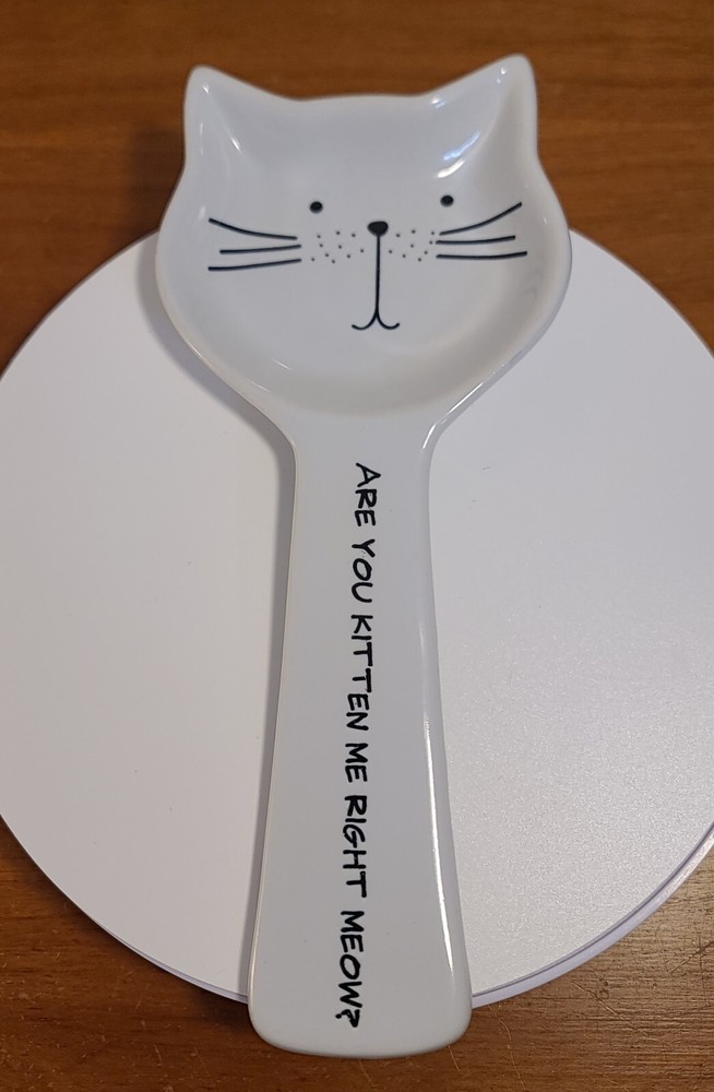 Cute Paw Pals CAT/KITTEN Ceramic Spoon Rest Kitchen Gadget Stocking Stuffer