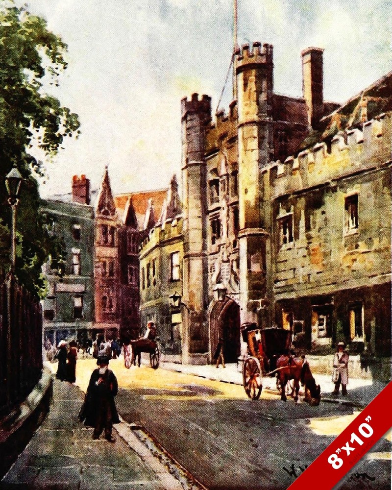 Christ’s College Cambridge England English Art Real Canvas Print