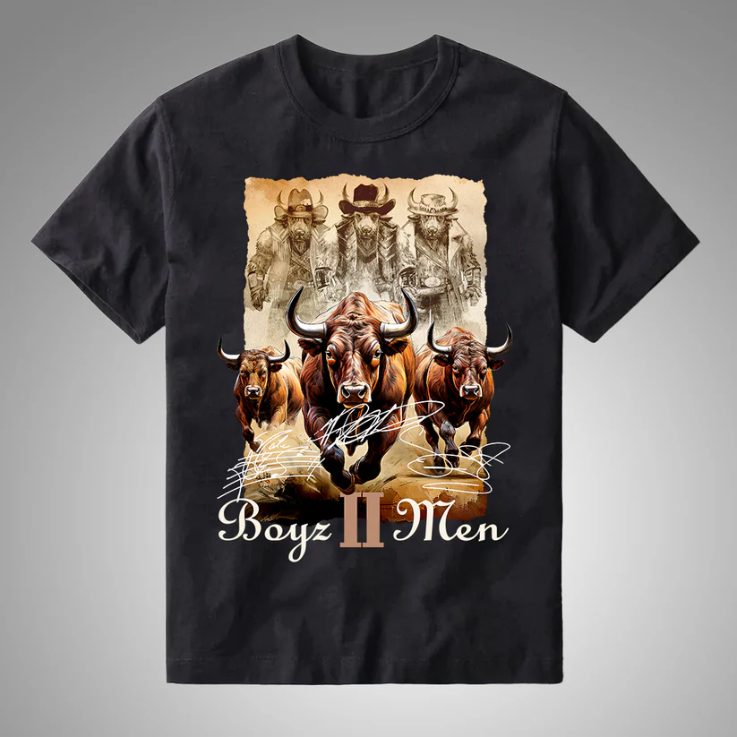 Boyz II Men Band Album Music Signed Black Cotton T-Shirt All Sizes SE240
