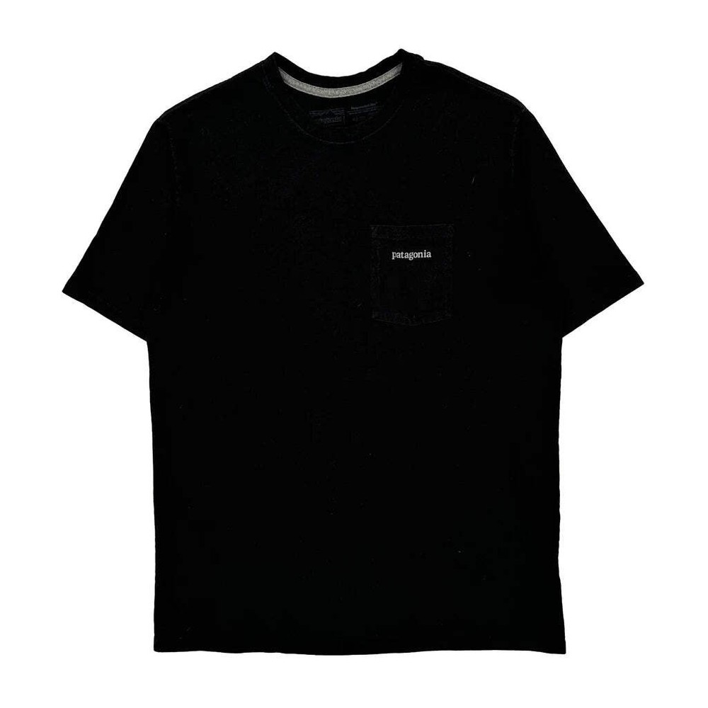 Responsibili-Tee Patagonia Graphic T-Shirt - Medium Black Cotton