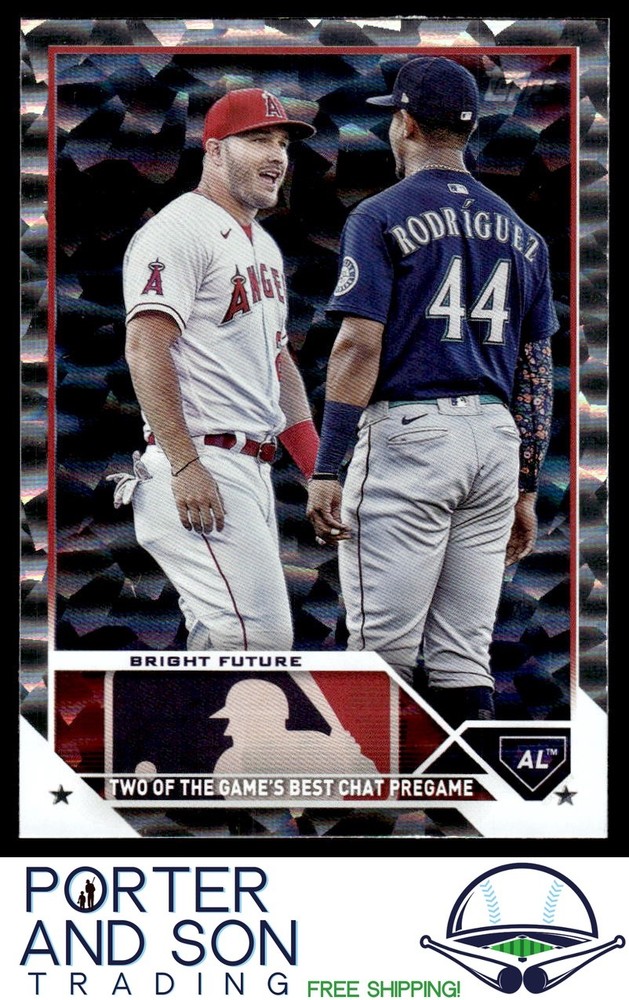 Bright Future Mike Trout / Julio Rodríguez 2023 Topps Silver Foilboard #US132