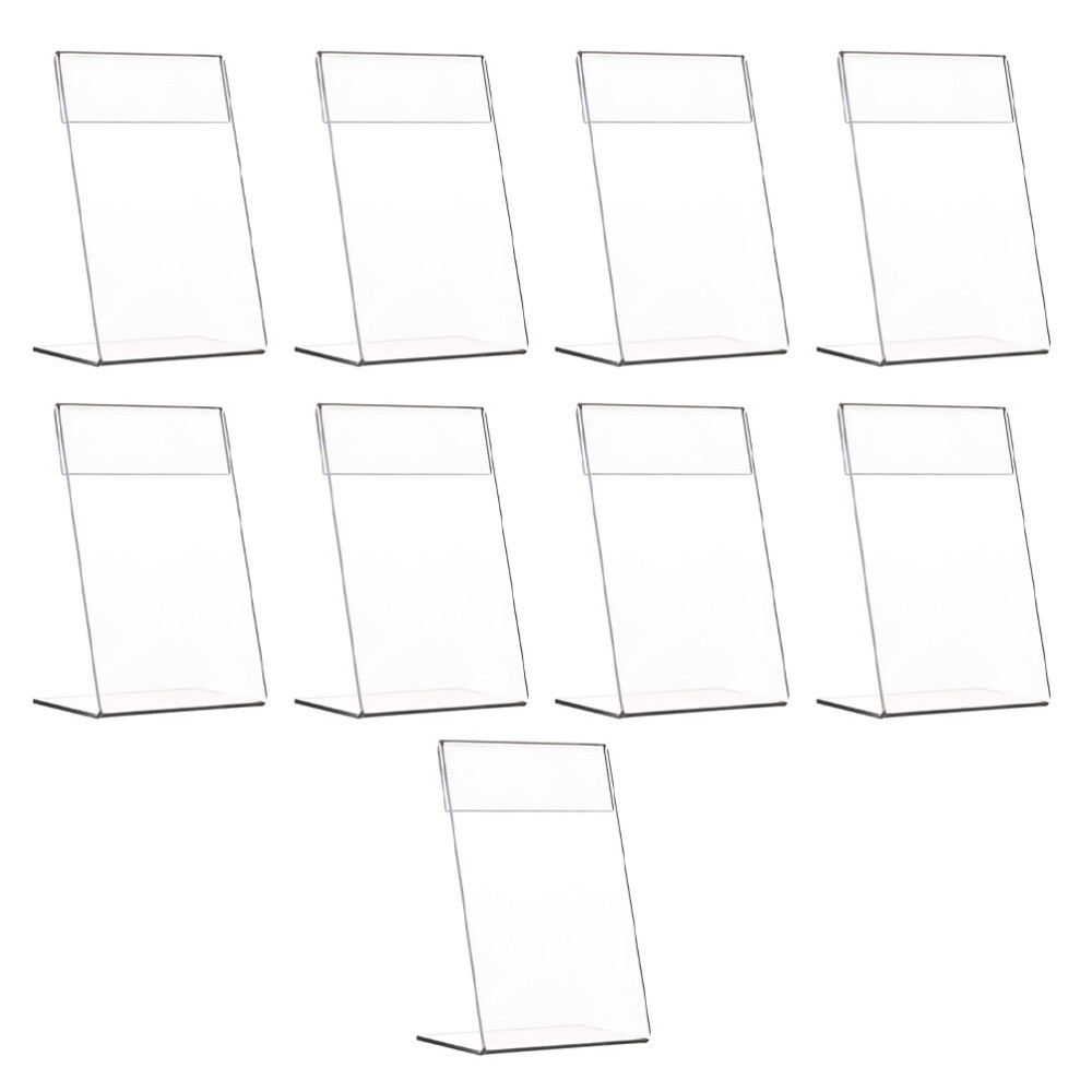 9 Pcs Acrylic Price Tag Storage Bin Labels Table Top Easel Desktop Calendar