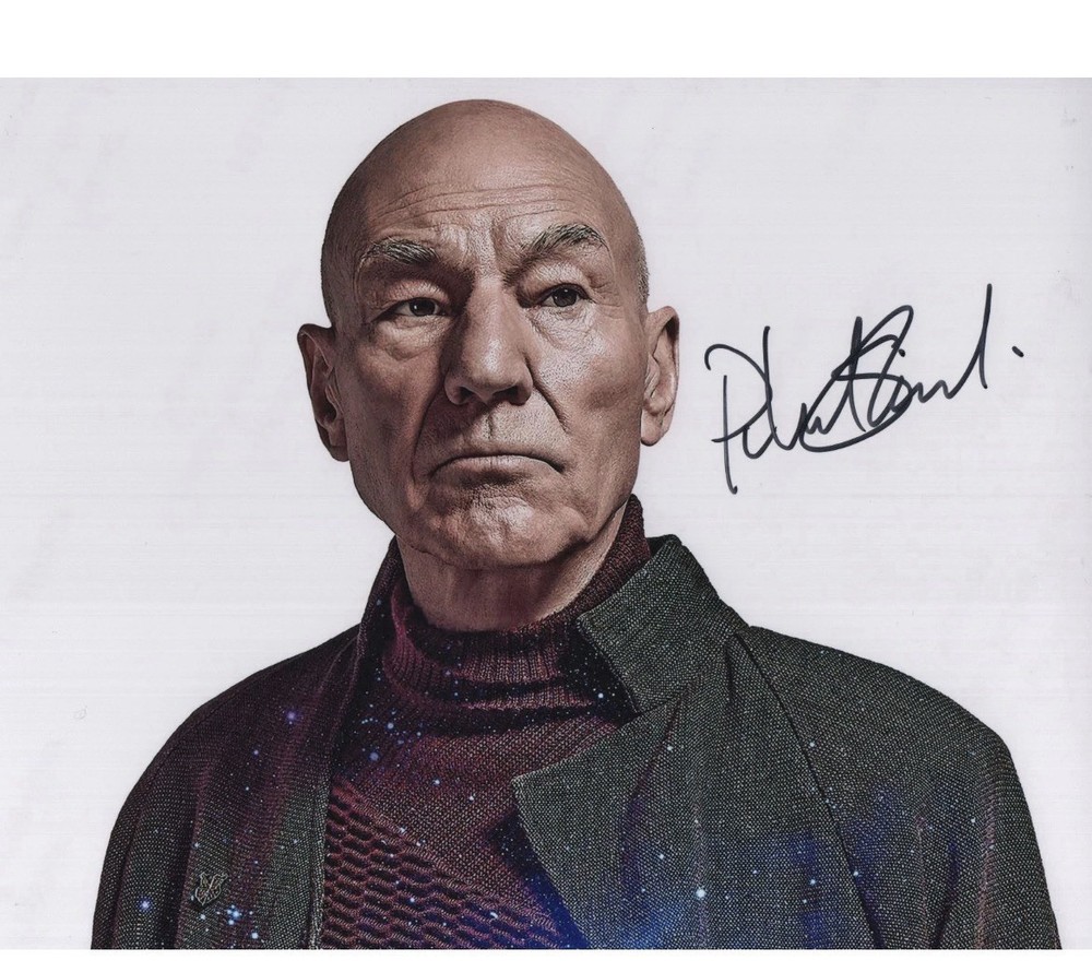 PatrickStewart Jean-Luc Picard Star Trek 10x8 Autographed Photo + COA