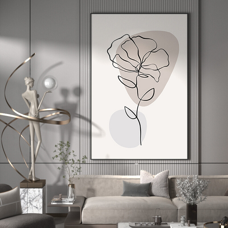 Hand Painted Abstract Painting On Canvas Art Wall Art Black White Decorative