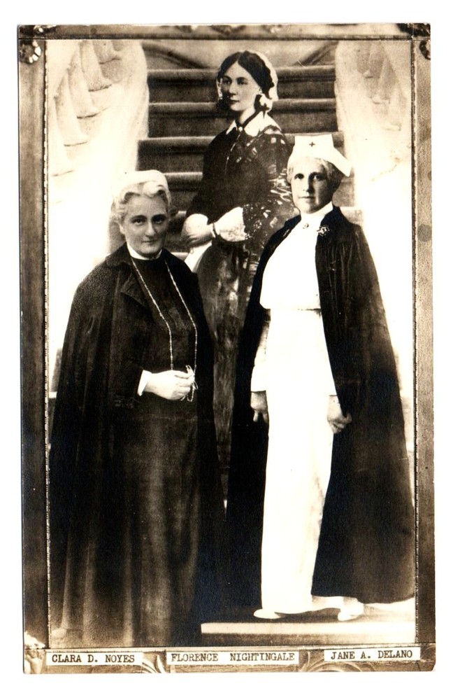 Rare WWI Nurses RPPC Postcard Clara Noyes Florence Nightingale Jane Delano