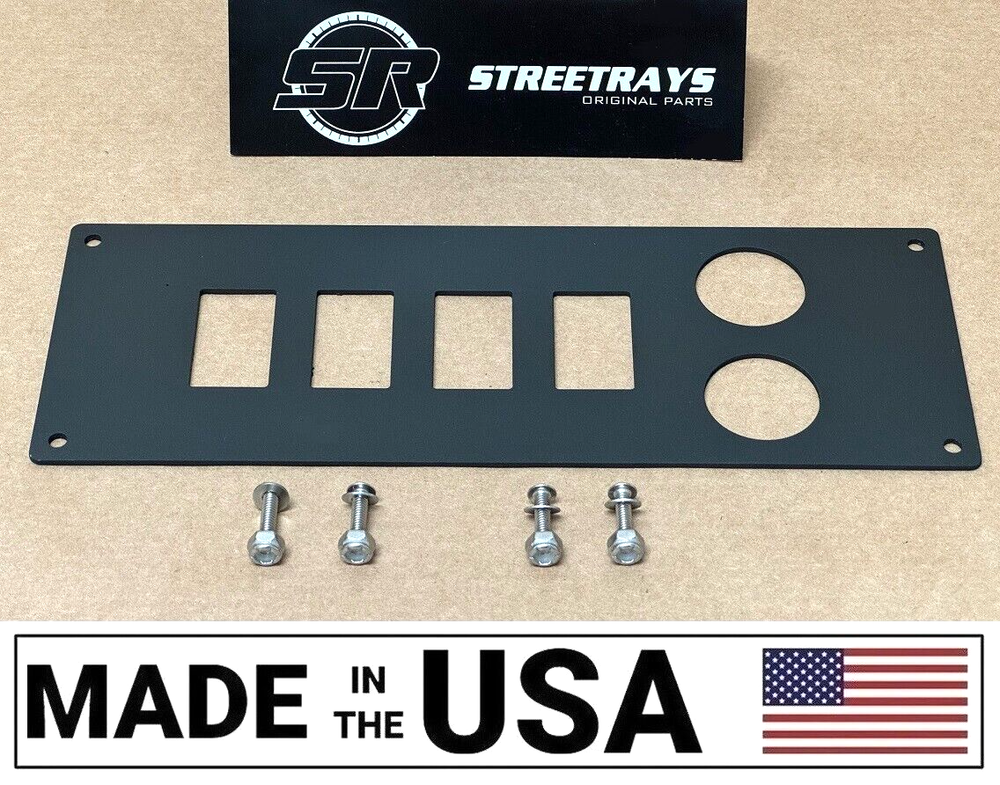 [SR] V2 Dash Console Plate Panel 4 Rocker Switch & 2 USB Charger Yamaha YXZ 1000