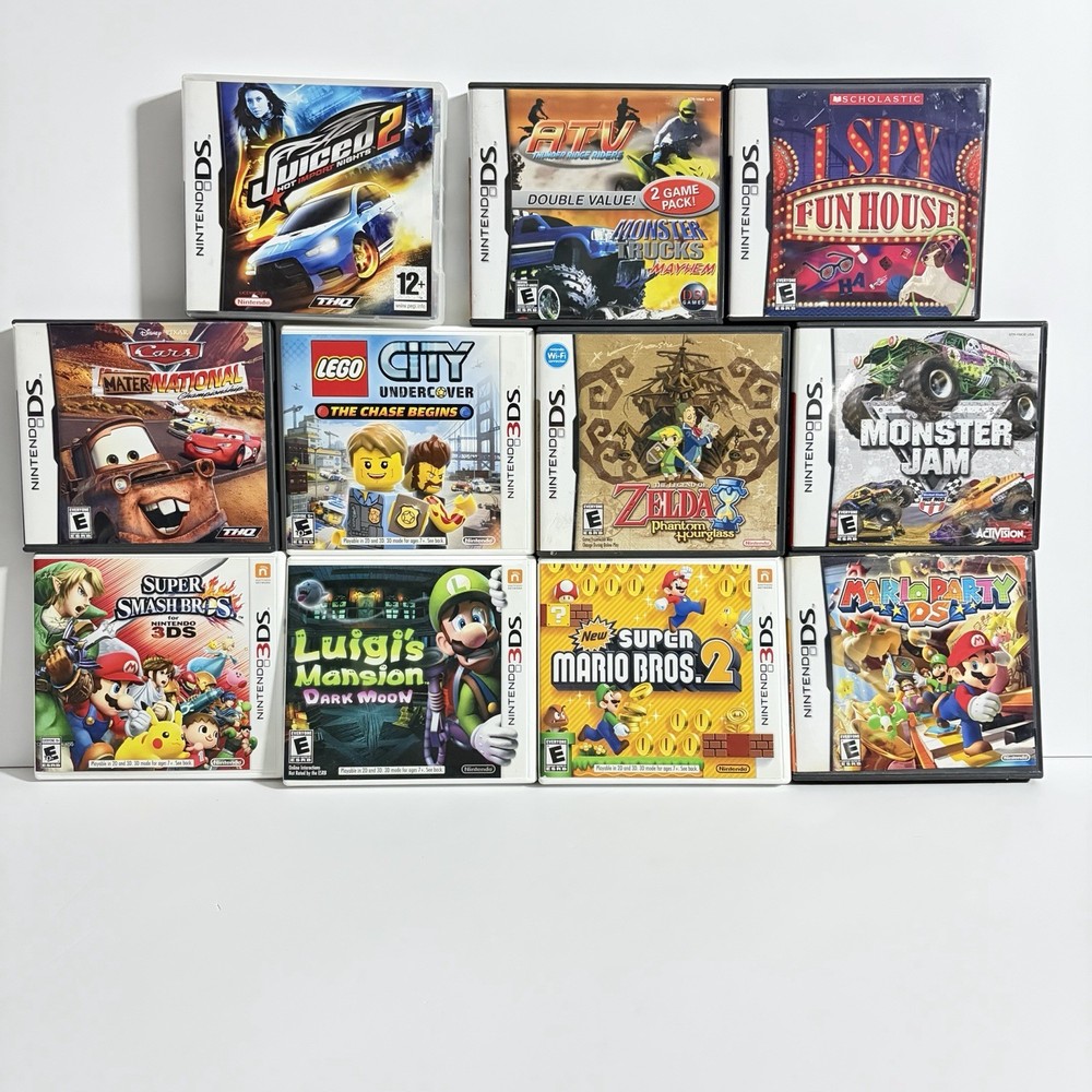 Nintendo DS + 3DS Game Empty Case Lot (Lot of 11) No Games - Most games are CIB