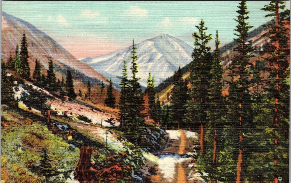 CO-Colorado, Torrey's Peak, Loveland Pass Highway, Vintage Postcard