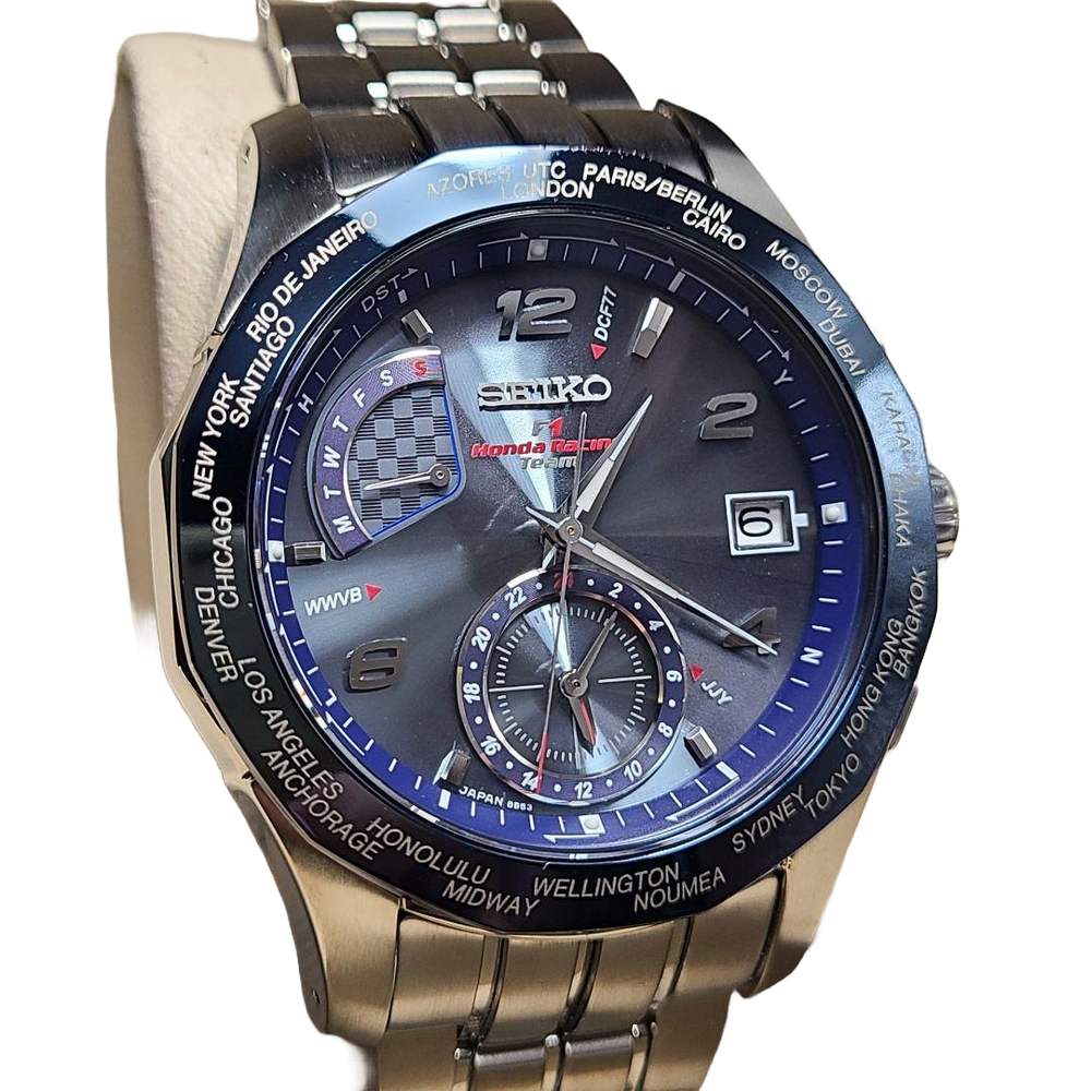 SEIKO Brights F1 Honda Racing Team SAGA019 Radio Wave Solar Men's Watch Tested