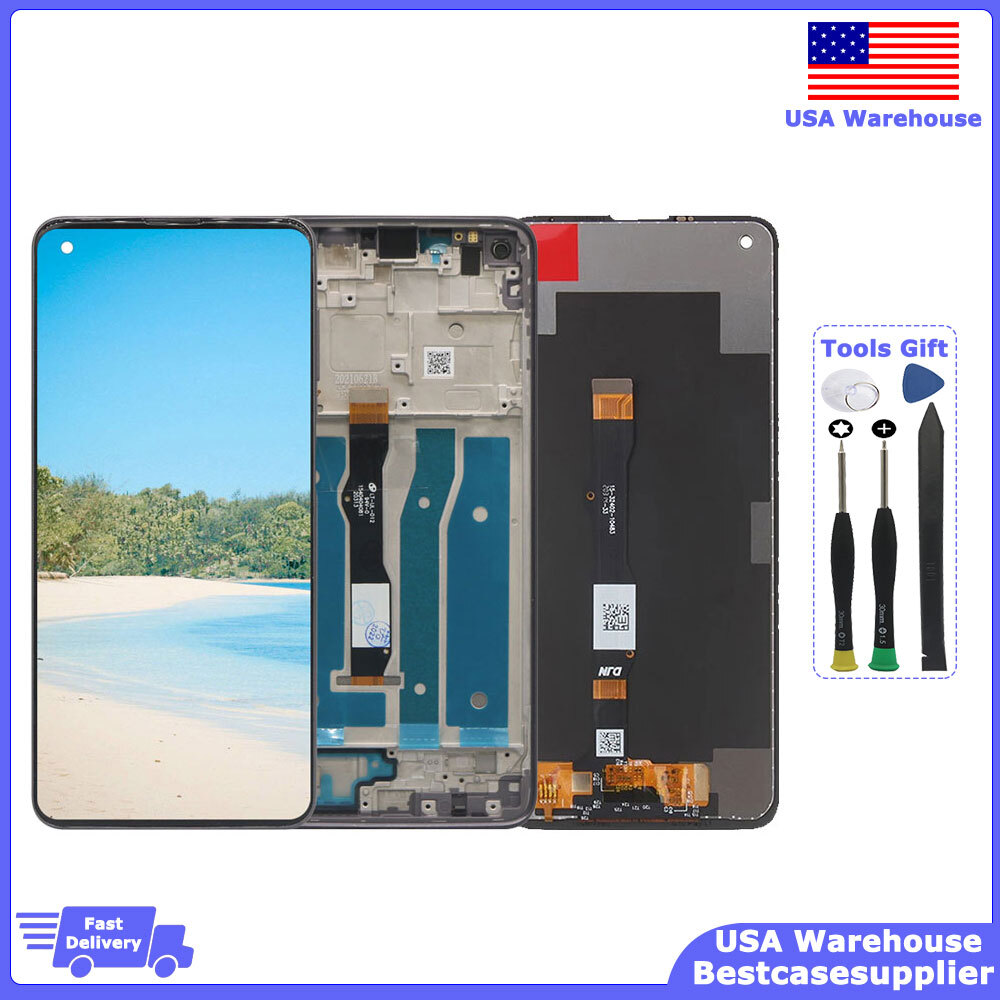 XT2117 LCD Screen Touch Screen Digitizer Frame For Moto G Power (2021) XT2117