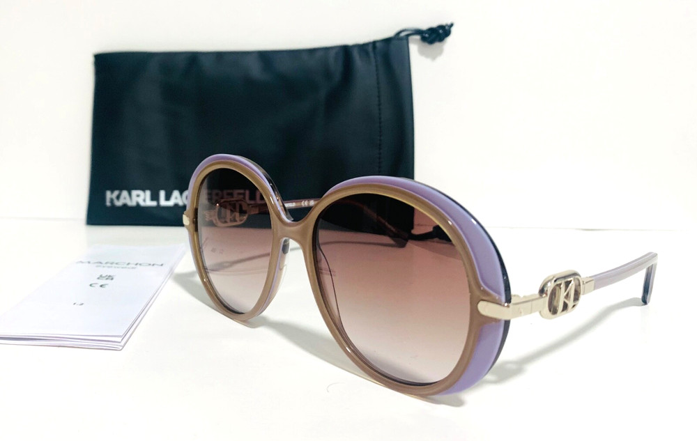 Karl Lagerfeld Kl6084S 238 Beige / Lilac Brown Gradient Sunglasses 55-17-140