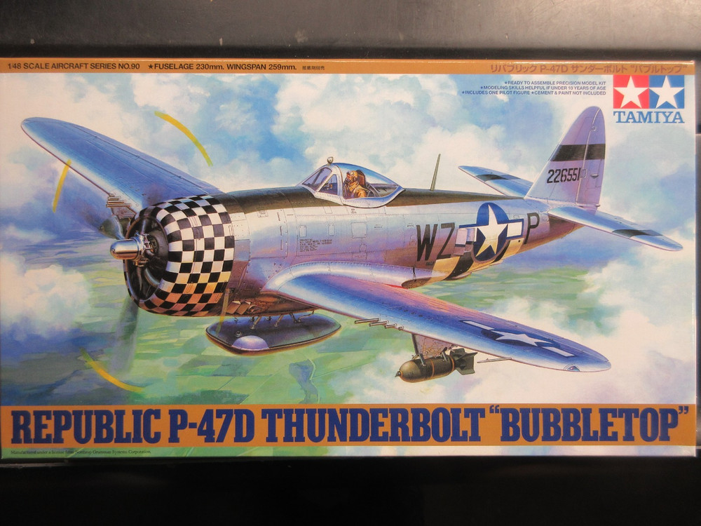 Tamiya 1/48 Republic P-47D Thunderbolt Bubbletop   #61090
