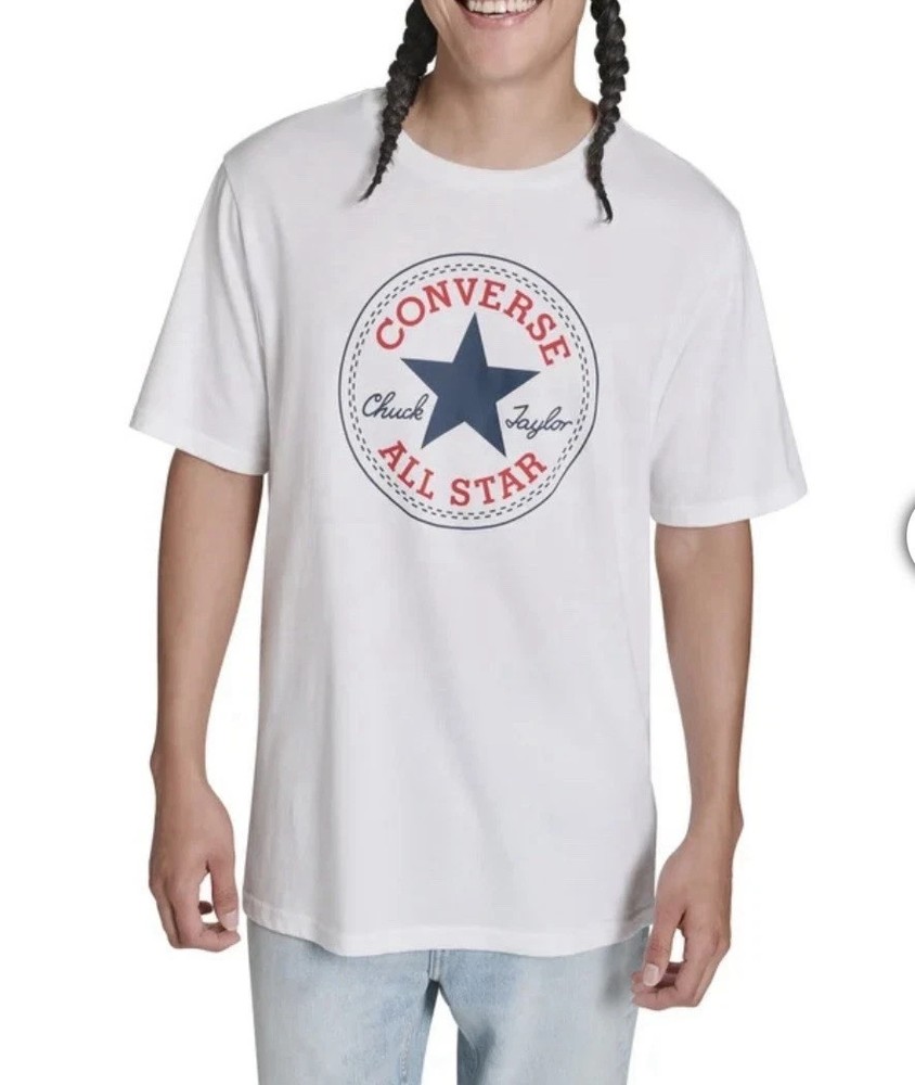 Converse Men's Size XXL White Logo Short Sleeve T-Shirt Tee NWT