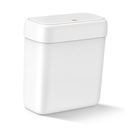Small Bathroom Trash Can with Lid, 2.6 Gallons / 10 L Slim Plastic Garbage Bin