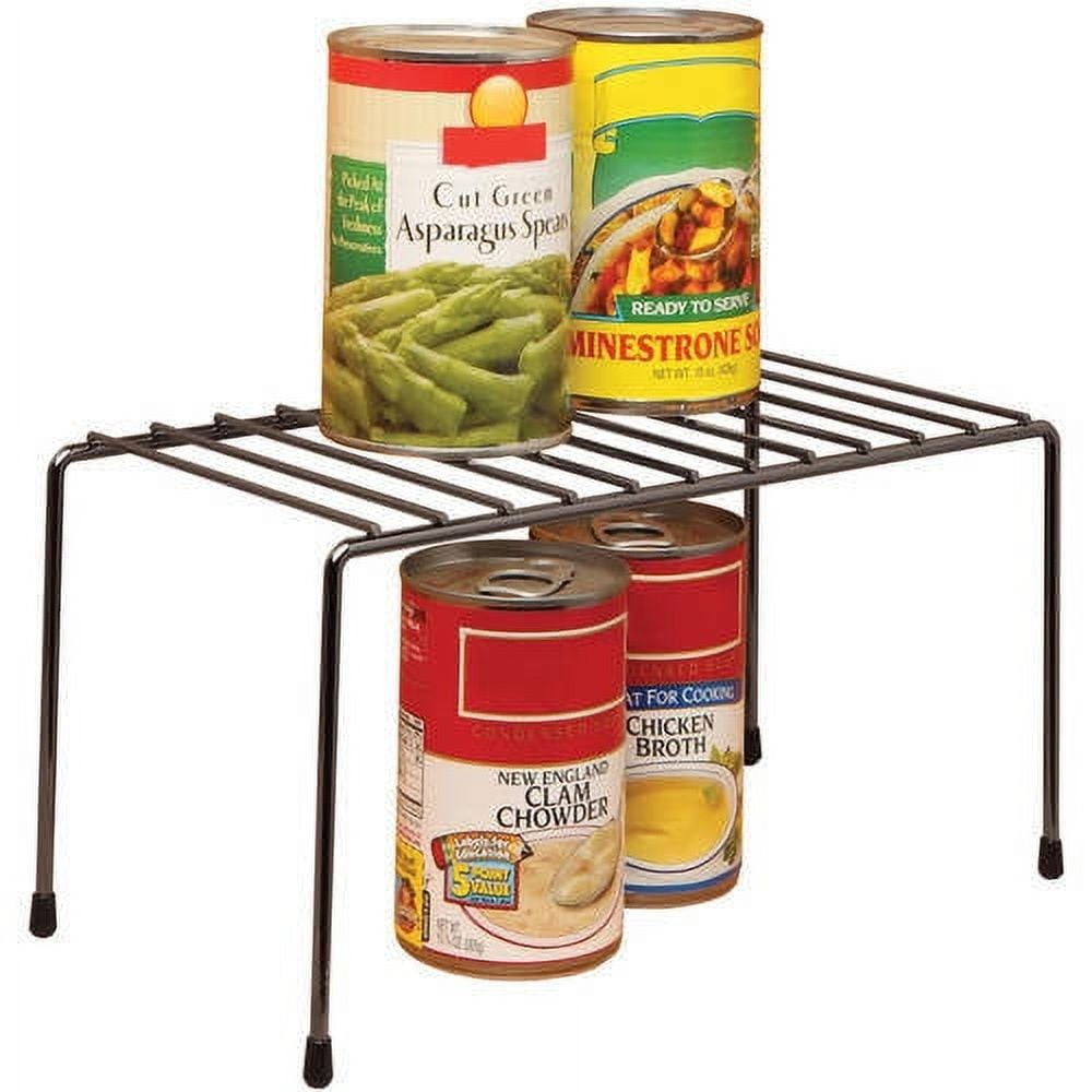 Black Large Cabinet Organizer Shelf 15.16x10.24x5.51 Inches