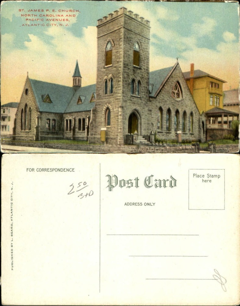 St. James P.E. Church Atlantic City New Jersey NJ c1910