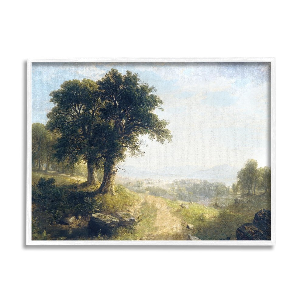 Classic Rural Oak Landscape Framed Giclee Art by Lil Rue