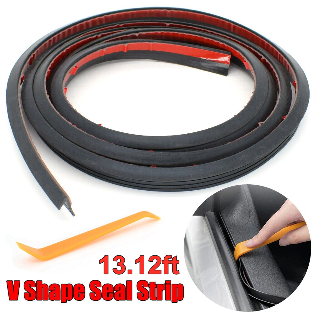 For BMW 13ft V Shape Car SUV Side Window Edge Moulding Rubber Door Seal Strip 4m