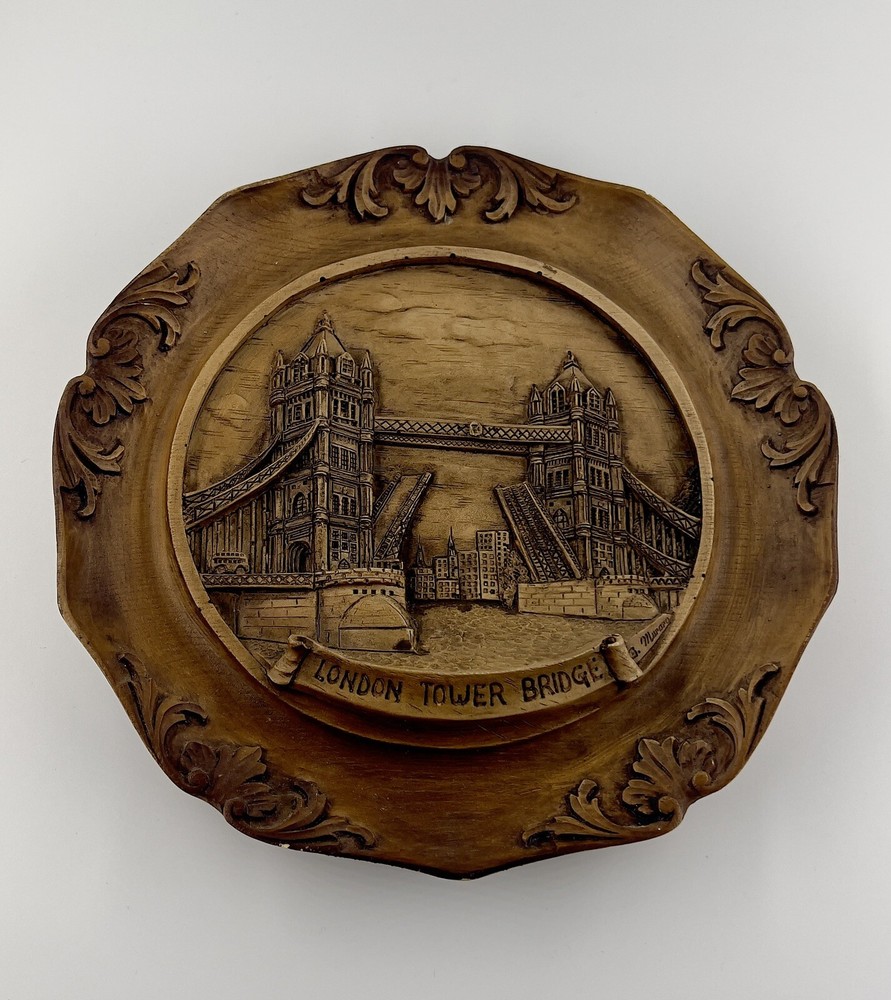 Vintage Hand Carved Wooden Wall Plaque 