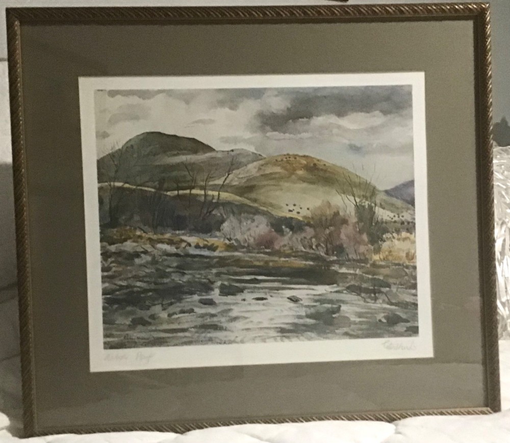PETER HURD ARTIST PROOF EL RILLITO EN LA PRIMAVERA 1954 Framed 20 1/2 x 18 1/4