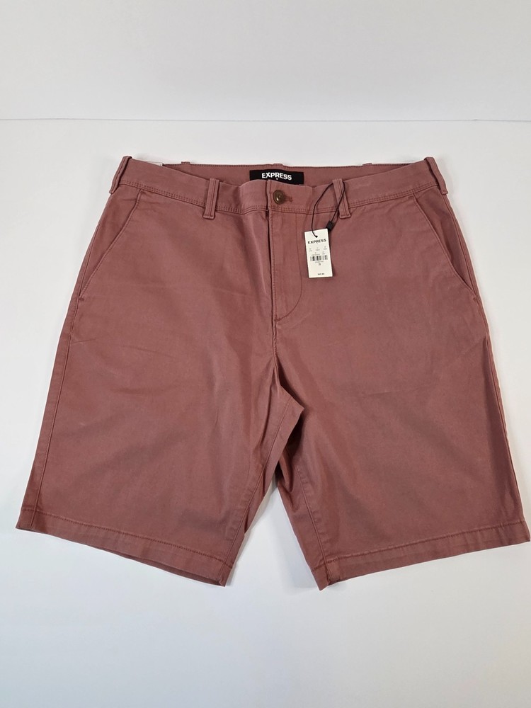 *NEW* Express Purple Chino Slim Above The Knee Stretch Shorts-Men's Size 33