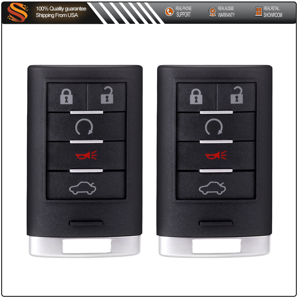 Cadillac CTS 2008-2014 2-Pack Remote Key Fob Shell with Buttons