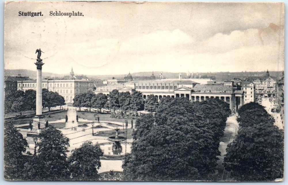 Postcard - Castle Square - Stuttgart, Germany