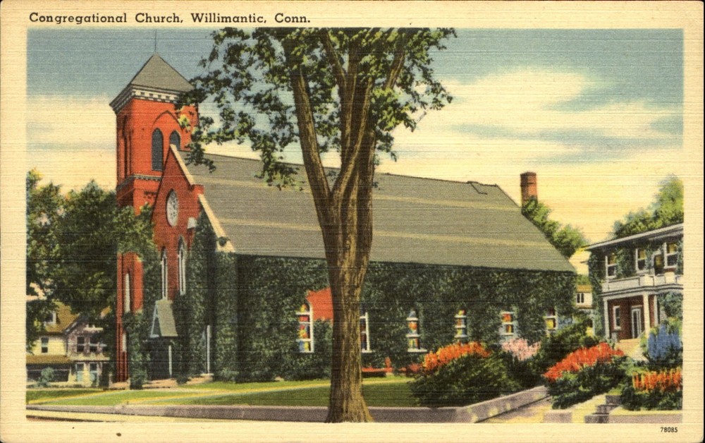 Congregational Church Willimantic Connecticut CT 1930s