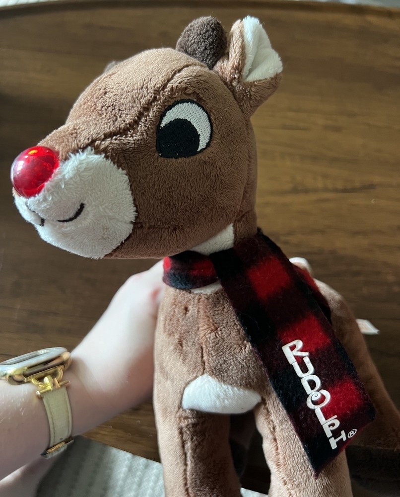 Rudolph The Red Nosed Reindeer Musical Light-Up Plush Toy 10 Christmas - Works